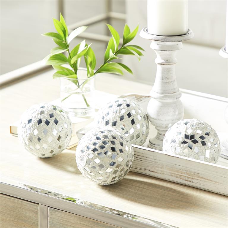 Decorative Mosaic Artwork Sphere Balls Set