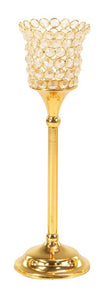 Aluminum Beads Candle Holder Set (Gold)