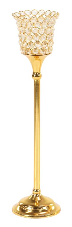 Aluminum Beads Candle Holder Set (Gold)