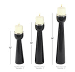 Load image into Gallery viewer, Mango Wood Candle Holder Set (Black)
