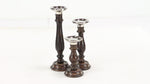 Load and play video in Gallery viewer, Mango Wood Candle Holder Set (Dark Brown)
